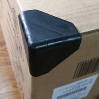 Protection d'angle en plastique noir à trois côtés pour carton logistique, garde-bord et garde-angle 60*60*60mm, épaisseur 1mm, nervure 1.3mm