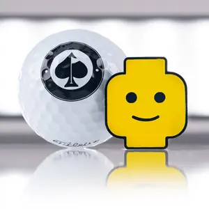 Rotulador de pelota de Golf esmaltado personalizado, Logo personalizado, marcador de bola en relieve de alta calidad