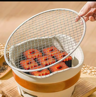 Grille de barbecue ronde en acier inoxydable en gros pour support de cuisson réutilisable