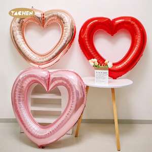 YACHEN 로즈 골드 레드 핑크 40인치 대형 하트 모양 호일 풍선 발렌타인 데이 생일 웨딩 파티 장식용 - Product Image 3