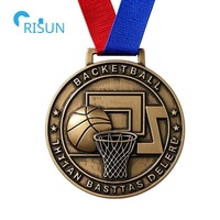 Fabrication de médailles de basket-ball de compétition sportive en émail doux 3D personnalisées Médailles de médaillon Cintre de médaillon Médailles de basket-ball personnalisées