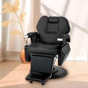 Swivel Height-Adjustable Reclining Steel <b>Barber</b> Chair for Haircut Beauty Salon and Spa Hairdressing Chair by Hair Salon - Product Image 1