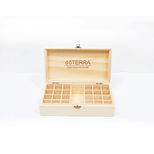 Caja de Almacenamiento de Aceites Esenciales de Madera doTERRA, Organizador Rectangular con 24 Compartimentos para Entusiastas del Bienestar - Product Image 1