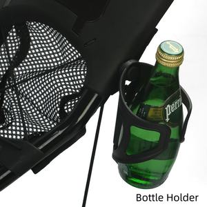 Carro de golf ligero con 3 ruedas giratorias, altura ajustable, carrito de bolsa de golf para todas las edades con paraguas y portavasos - Product Image 4