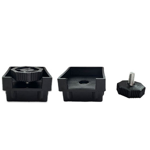 <b>Adjustable</b> Furniture Feet <b>Square</b> 40 50 Black Plastic Hardware Support Components For Table Chair Cabinet - Product Image 1