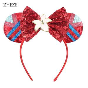 Diadema con Orejas de Ratón de Lentejuelas Rojas Florales para Disfraces, Accesorios para el Cabello de Juego de Rol, Diseño Popular para Mujeres - Product Image 5