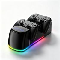 Station de charge double pour manette P4 - Accessoires de jeu LED, support de charge rapide en ABS pour port RGB
