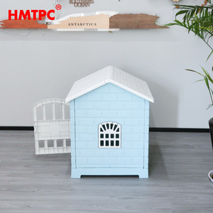 บ้านสุนัขพลาสติก HMTPC สีฟ้าอ่อน กันน้ำ สำหรับสุนัขขนาดเล็ก ใช้กลางแจ้ง - Product Image 2