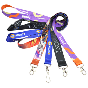 Wholesale Custom Logo Polyester Fashion Lanyard with Digital Printing Customized Cute Cartoon Design Lanyards