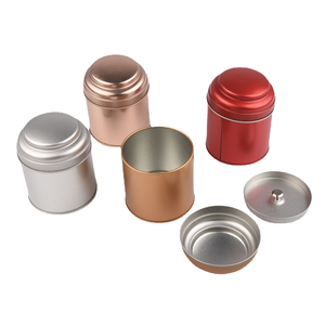Boîtes cylindriques personnalisées en fer blanc avec couvercle à vis, impression offset, scellées, pour mini-thé en feuilles, café et bonbons - Product Image 1
