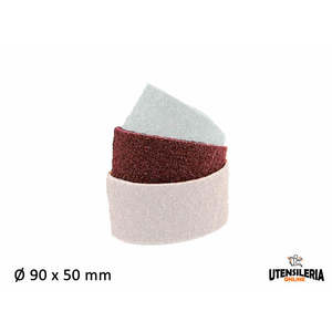 Bandas de lijado de grano medio Rojas 90x50mm (4 uds) - Product Image 1