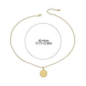 Eid Commemorative <strong>Coin</strong> <strong>Necklace</strong> with Zircon and Link Chain Stainless Steel Islamic Gift Jewelry for Men Women Wholesale - Product Image 5