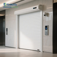 Porte à enroulement électrique blanche de style européen, antivol, en alliage d'aluminium, pour appartements et espaces commerciaux, silencieuse et efficace