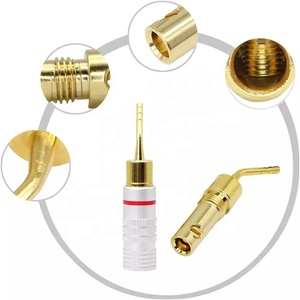 Connecteurs de câble de haut-parleur en laiton usinés CNC sur mesure, service d'usinage CNC de haute précision pour équipements audio - Product Image 6