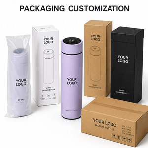Bouteille d'eau intelligente avec affichage de la température, logo personnalisé, 500 ml, acier inoxydable 316, thermos isotherme, cadeau promotionnel d'entreprise - Product Image 4