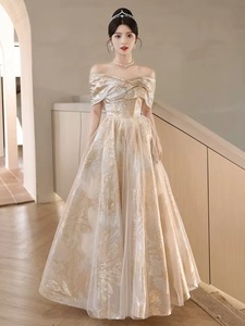 Robe longue élégante beige pour femme <span class=keywords><strong>MIER</strong></span>, coupe trapèze, taille haute, manches mi-longues, 100 % polyester, écologique, pour le quotidien - Product Image 5