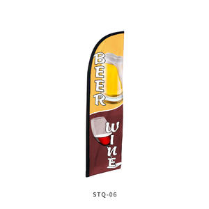 Drapeau publicitaire en forme de larme personnalisé, bannière volante extérieure, tissu de plage, drapeau à plume avec mât en aluminium, drapeaux et bannières promotionnels - Product Image 2