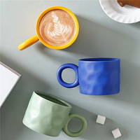 Tasses à café en céramique nordique créatives de 400ml tasse de latte mate personnalisable pour le lait