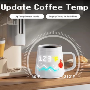 Taza LED Inteligente con IA, Pantalla de Temperatura, Arte de Píxeles Personalizado, <span class=keywords><strong>Recordatorio</strong></span> de Hidratación, Batería Recargable de 600mAh, Taza de Café con Mini Juegos - Product Image 4