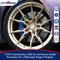Nouvelles jantes forgées sur mesure CF FORGED 19-21 pouces 5x112 Performance pour M2/M3/M4 G80/G82, finition or satiné, design Y Spoke en alliage.