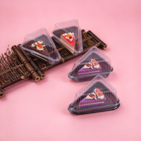Boîtes à gâteaux triangulaires en PET, boîtes pour mille-feuilles, tiramisu, mousse, boîtes d'emballage pour tranches de gâteau