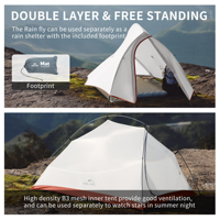 Tente de camping et de randonnée Vista Sports quatre saisons, double couche, résistante aux UV, à installation rapide et instantanée, Ripstop PU4000