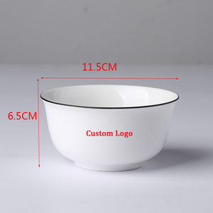 Tazones de Porcelana para Cereal con Logotipo Personalizado para Restaurante, Tazones para <span class=keywords><strong>Sopa</strong></span> de 6 Pulgadas, Juego de Vajilla para Bodas y Fiestas, Diseño Personalizado, Estilo Americano, en Stock - Product Image 2
