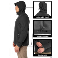 Veste tactique softshell imperméable de haute qualité pour homme, col montant, logo personnalisé, coupe-vent pour les sports de plein air et la remise en forme