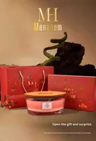 Bougie d'aromathérapie personnalisée à 3 mèches, bruit blanc, en forme de tasse, coffret cadeau haut de gamme, souvenir, parfum végétal, mélange de soja