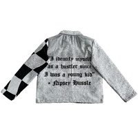Veste, sweat-shirt et couverture en jacquard vintage personnalisés de haute qualité avec logo frontal pour la saison printanière des hommes