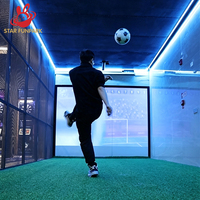 Mur de projection interactif intelligent AR pour l'intérieur, expérience sportive numérique de football et de squash, équipement sportif de football pour salle de sport
