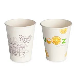 Biodegradables 6oz 8 Oz Disposable Coffee Paper Cup Custom Logo Tea Drinks Cups