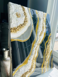 <span class=keywords><strong>Pittura</strong></span> di cristallo di cristallo personalizzabile di arte moderna di arte della parete Geode della <span class=keywords><strong>resina</strong></span> di lusso - Product Image 2