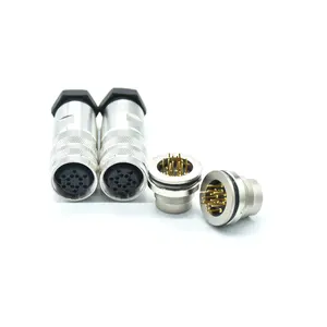 Connector Supplier M16 14 pin connector OEM M16 IP67 1 set plug and socket waterproof receptacle welding cable