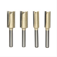 Fresa recta de carburo de 2 filos con vástago de 6 mm para madera, para fresado CNC