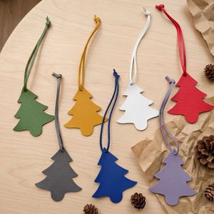 Colorful PU Leather Christmas Tree <b>Bag</b> <b>Charms</b> Luggage Handbag Pendant Keychain Car <b>Bag</b> Accessories - Product Image 2