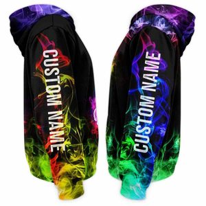 Envío Directo Unisex Scuba Diver colorido humo nombre personalizado 3D Sudadera con capucha con estampado de buceo para uso diario Otoño Invierno para buceo - Product Image 4