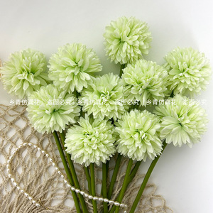 Ramo de Flores Artificiales de Crisantemo de Seda Verde de 30cm-100cm, Decoración para el Hogar, Estilo Natural, Alta Simulación - Product Image 4
