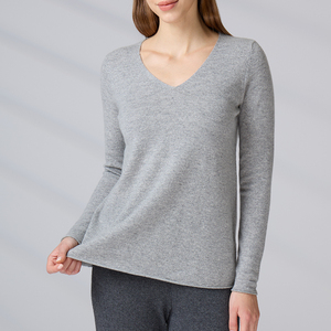 Fabricant de tricots, sur mesure, OEM, ODM, pull décontracté écologique, haut tricoté, pull en cachemire 100% pour femmes, hiver - Product Image 1
