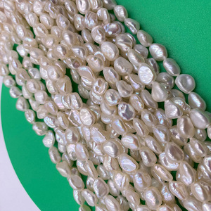 Perles naturelles 100% authentiques pour fabrication de bijoux, cultivées <span class=keywords><strong>en</strong></span> eau douce, blanches, verticales, pierres de 36 <span class=keywords><strong>cm</strong></span> perforées, qualité 3A, <span class=keywords><strong>6</strong></span>-7mm, qualité 3A - Product Image 4