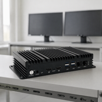 N100 4GB RAM 128GB SSD Mini PC Industri dengan Layar HDMI dan Ethernet untuk Layar Pusat Perbelanjaan