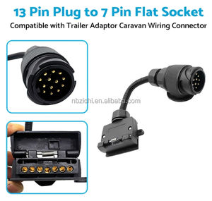 Adaptador de <span class=keywords><strong>remolque</strong></span> Euro <span class=keywords><strong>13</strong></span> Pin Enchufe redondo grande <span class=keywords><strong>a</strong></span> australiano <span class=keywords><strong>7</strong></span> Pin Cable de enchufe plano <span class=keywords><strong>Conector</strong></span> de enchufe redondo de <span class=keywords><strong>13</strong></span> vías - Product Image 3