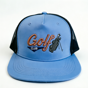 Chapeaux de camionneur bleu sarcelle à bord plat 5 panneaux Logo personnalisé chapeau de sport Snapback casquettes de baseball fabriquées au Vietnam - Product Image 3