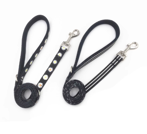 Correa para mascotas de poliéster negro Fabricante de correas para perros Impresión personalizada de lujo Correa para perros trenzada Ingenio de alta calidad - Product Image 3