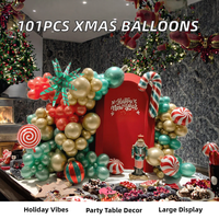Latex Tischdekorations-Set Dunkelrot Grün Gold Extra Groß für Kinder Weihnachten Neujahr Feiertage Geburtstag Abschlussball