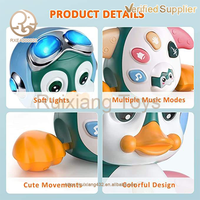 Diskon besar mainan Robot Pinguin elektronik kognisi untuk 2-4 tahun usia merangkak & berjalan kartun terbuat dari plastik tahan lama untuk bayi