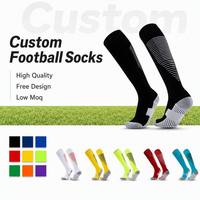 Chaussettes de football OEM montantes en nylon/coton tricotées, couleurs personnalisées, logo, respirantes, pour hommes, idéales pour l'exercice estival