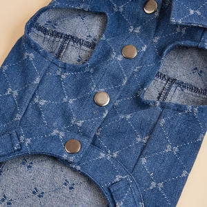 Nova Moda <span class=keywords><strong>2026</strong></span>: Roupa de Cowboy para Cães com Capuz, Conjunto de Jeans e Poliéster para Cães, Coleção Primavera/Verão - Product Image 4