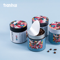 Boîte à café Tianhui en métal, emballage personnalisé, boîtes métalliques de qualité alimentaire, hermétiques, vides, pour grains de café
