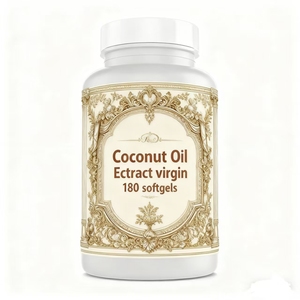 Cápsulas de Aceite de Coco Virgen, 180 Unidades, Prensado en Frío, Extra <span class=keywords><strong>VCO</strong></span> para la Salud de las Articulaciones, Certificado Orgánico, Suplemento para Adultos - Product Image 1